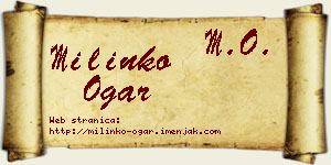 Milinko Ogar vizit kartica